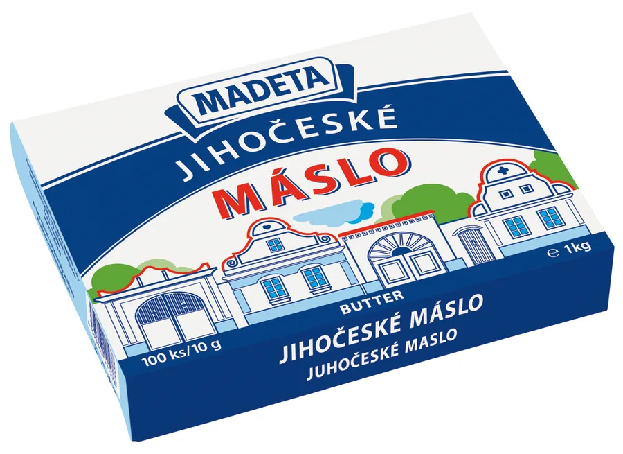 Jihočeské máslo 82 % porce 100 × 10 g – Madeta