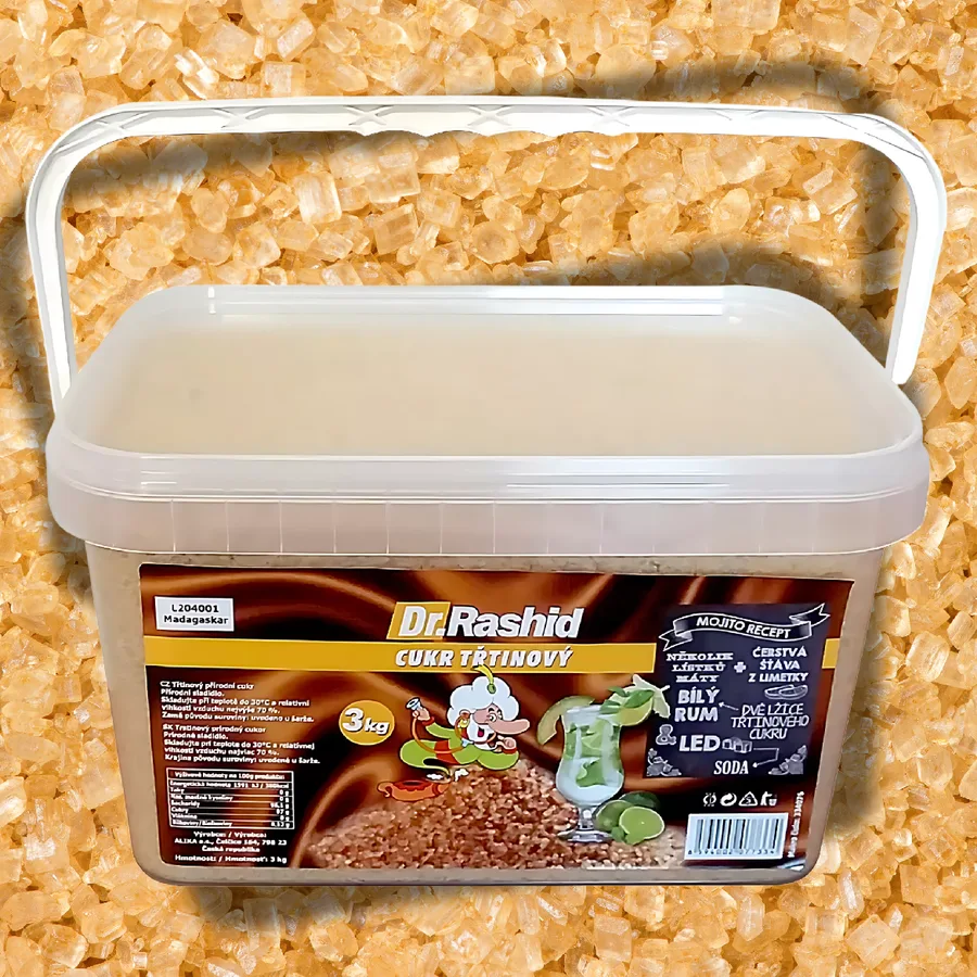 Třtinový cukr přírodní 3 kg – Dr. Rashid