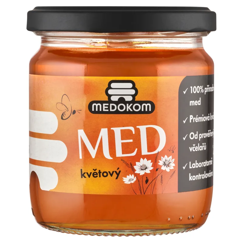 Květový med 100% přírodní 500 g – MEDOKOMERC