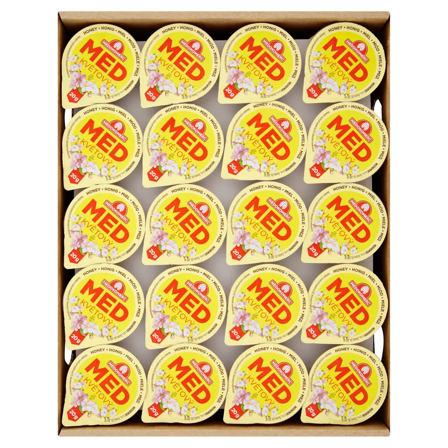 Květový med porcovaný 100 × 20 g – MEDOKOMERC