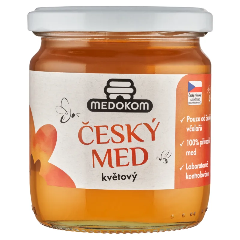 Český med květový 500 g – MEDOKOMERC