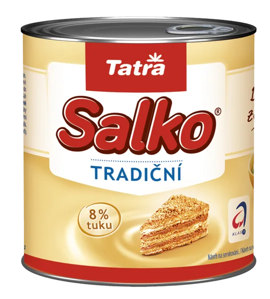 Zahuštěné slazené mléko Salko 8 % 397 g – Tatra