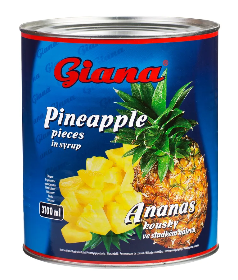 Ananas kousky ve sladkém nálevu 3100 g – Giana