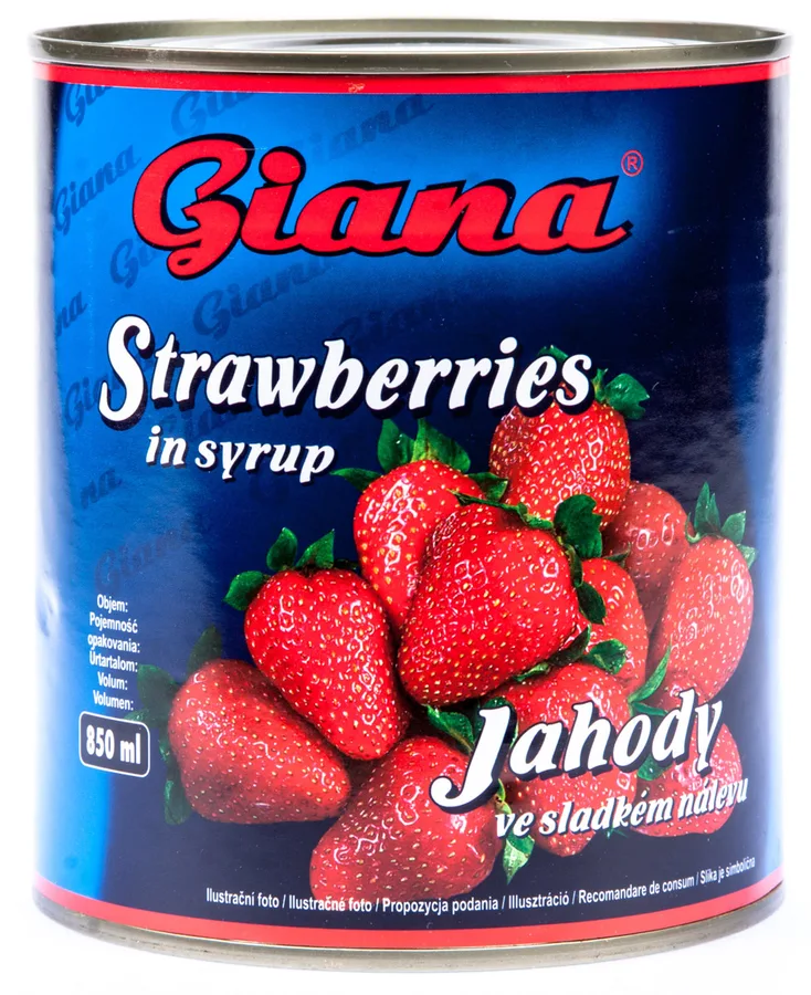 Jahody ve sladkém nálevu 850 ml – Giana