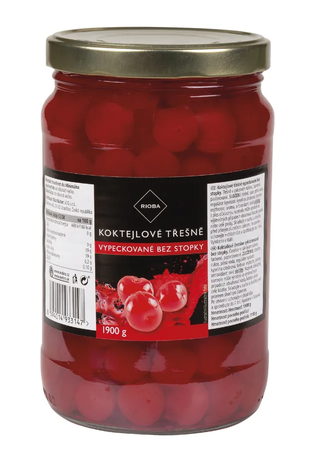 Třešně koktejlové bez stopky 1900 g – RIOBA