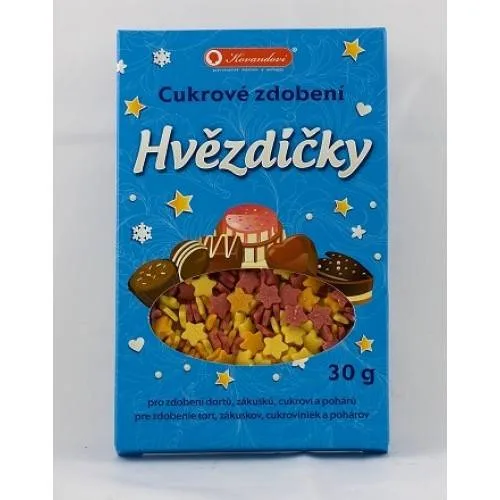 Cukrové zdobení hvězdičky 30g – Kovandovi