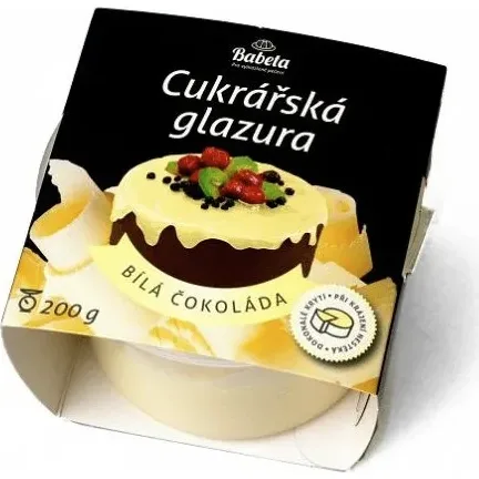 Cukrářská glazura bílá čokoláda 200 g – Kovandovi