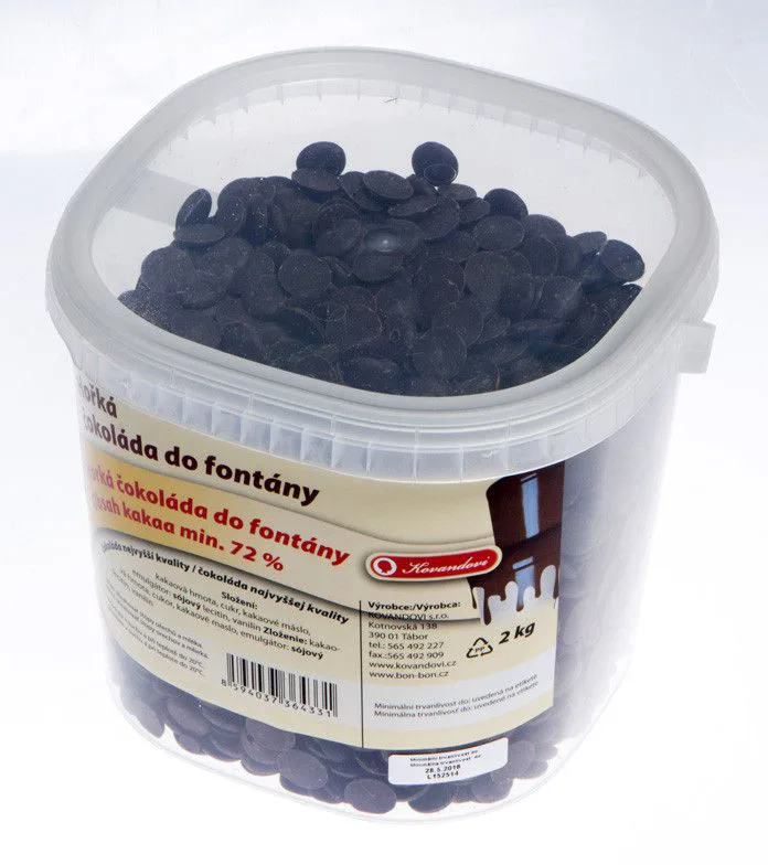 Čokoláda do fontány hořká 72% 2 kg – KOVANDOVI