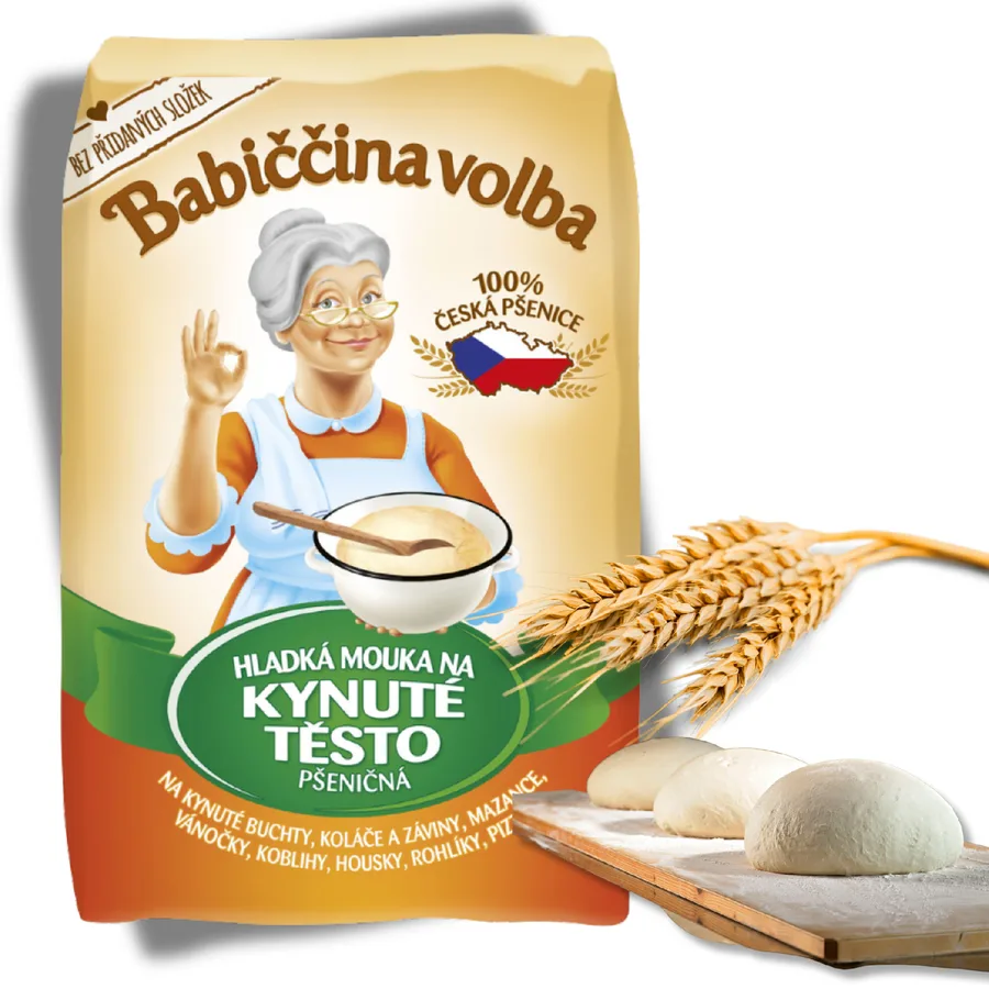 Mouka hladká pšeničná na kynuté těsto 1 kg – Babiččina volba