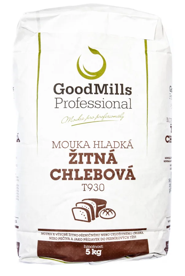 Žitná mouka hladká chlebová T930 5 kg – GoodMills Professional