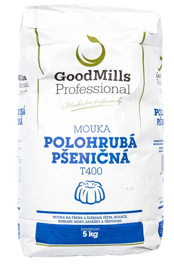 Mouka polohrubá pšeničná T400 5 kg – GoodMills Professional