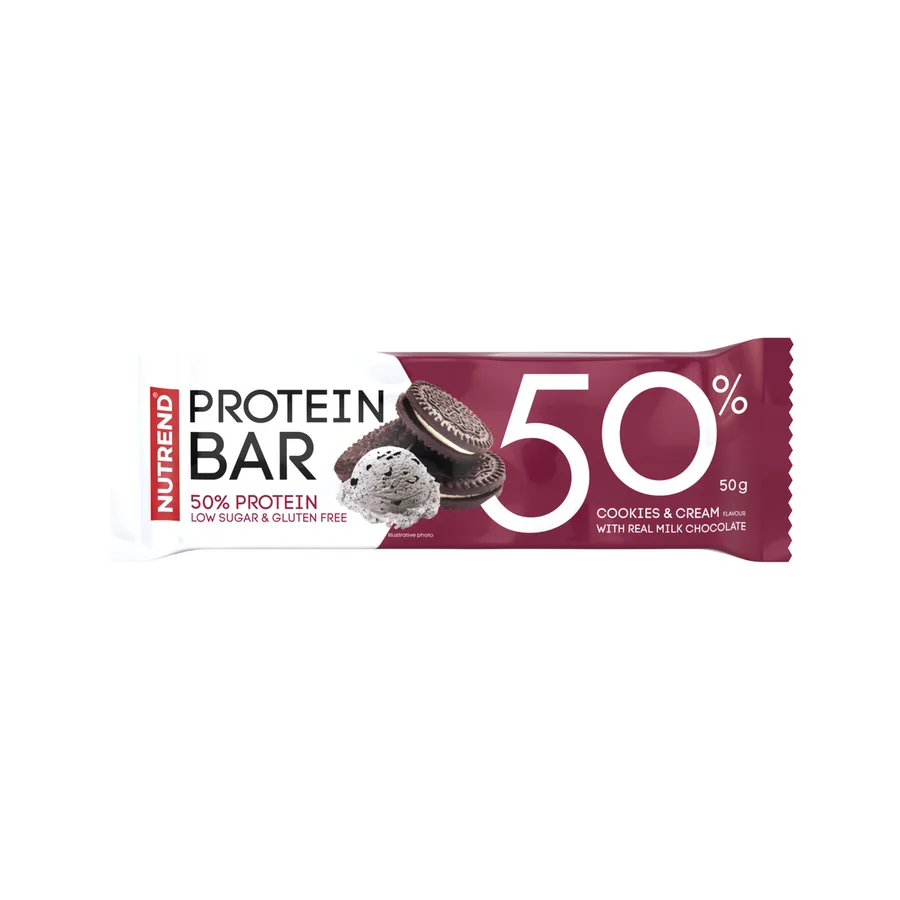 Proteinová tyčinka Cookies cream 50 g – NUTREND