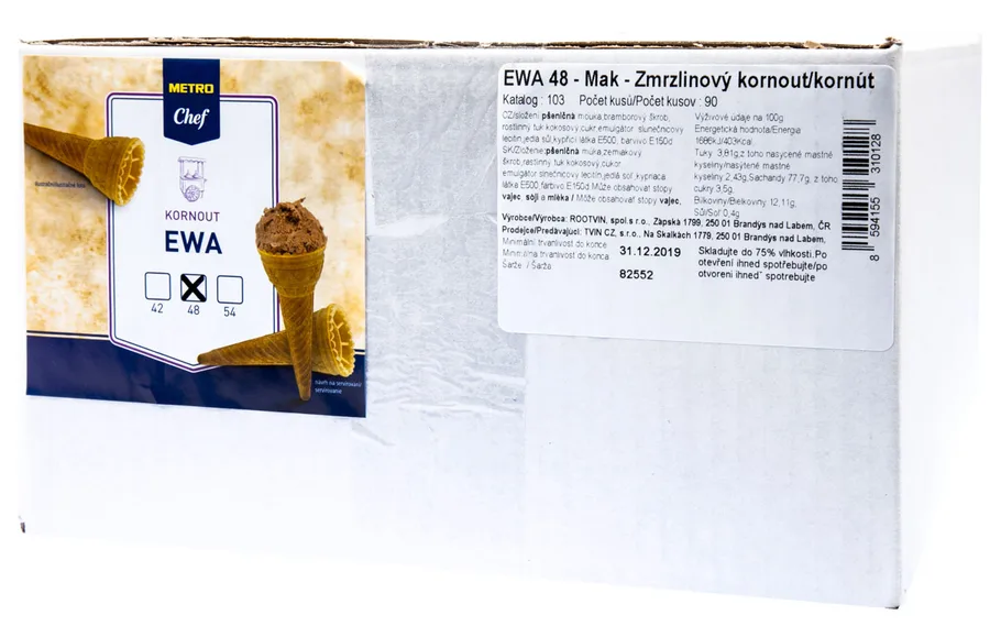 Zmrzlinový kornout Ewa 90 ks – TvinCZ