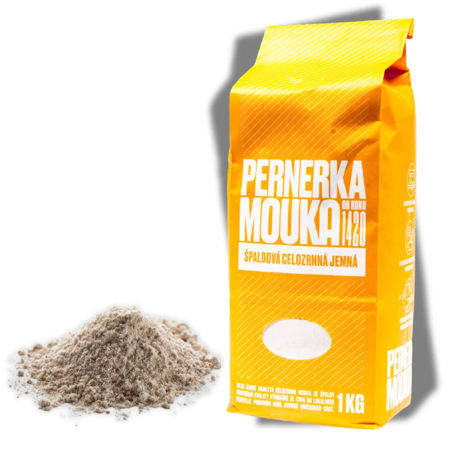 Mouka špaldová celozrnná jemná 1 kg – PERNERKA