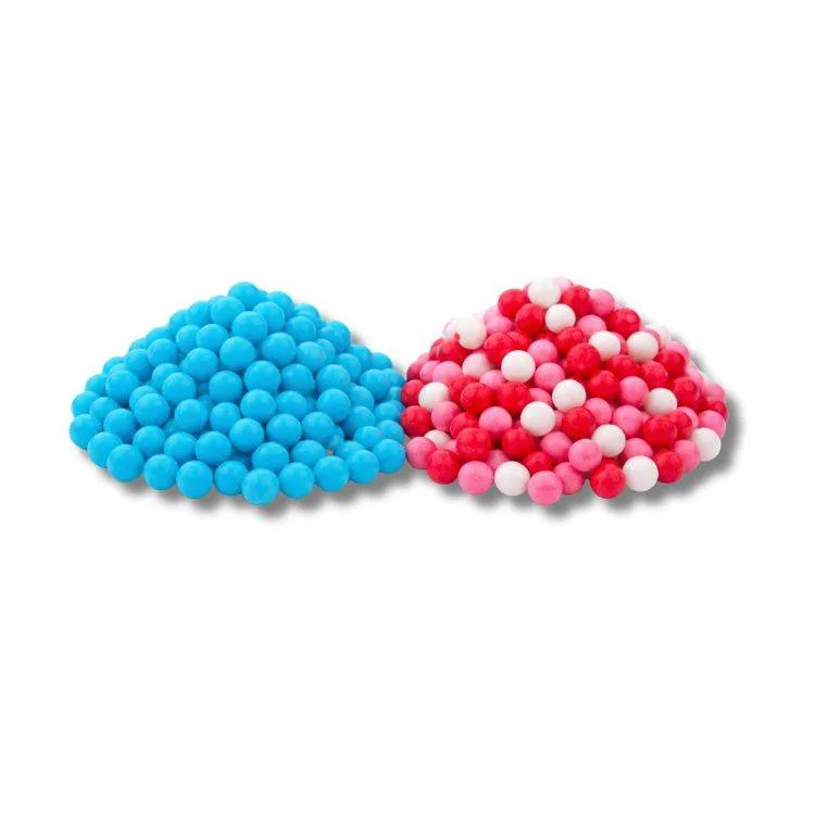 Cukrové perly nebesky modré a Love mix 7 mm, 120 g