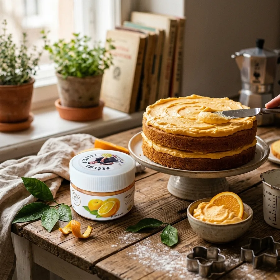 Hladký pomerančový krém na dorty a dezerty 250 g – Caravella
