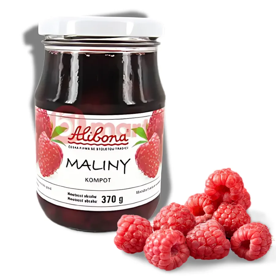 Maliny ve sladkém nálevu 370 g – ALIBONA