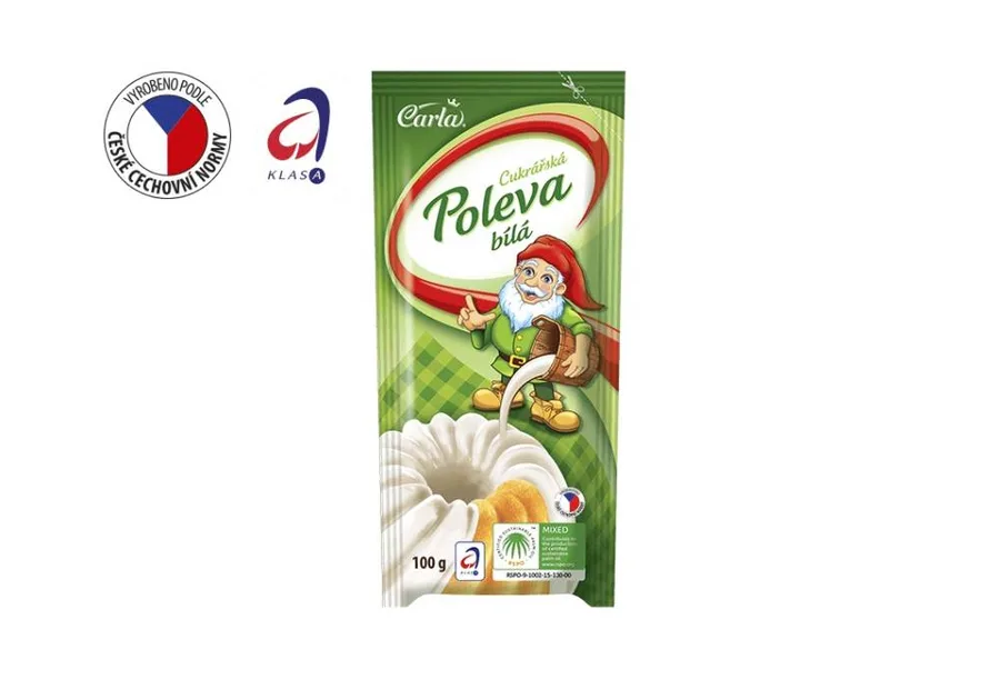 Cukrářská bílá poleva v sáčku 100 g – CARLA