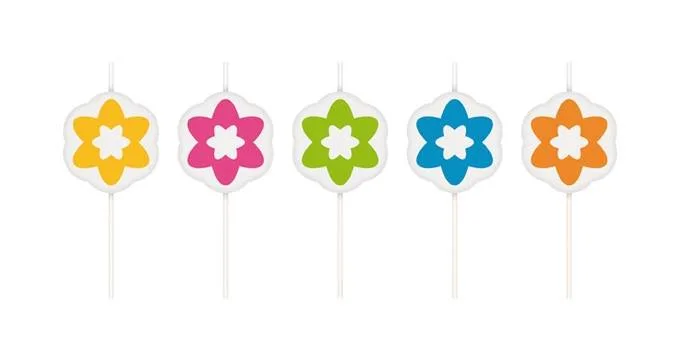 Dortové svíčky květiny DELÍCIA KIDS 3 cm, 5 ks – Tescoma
