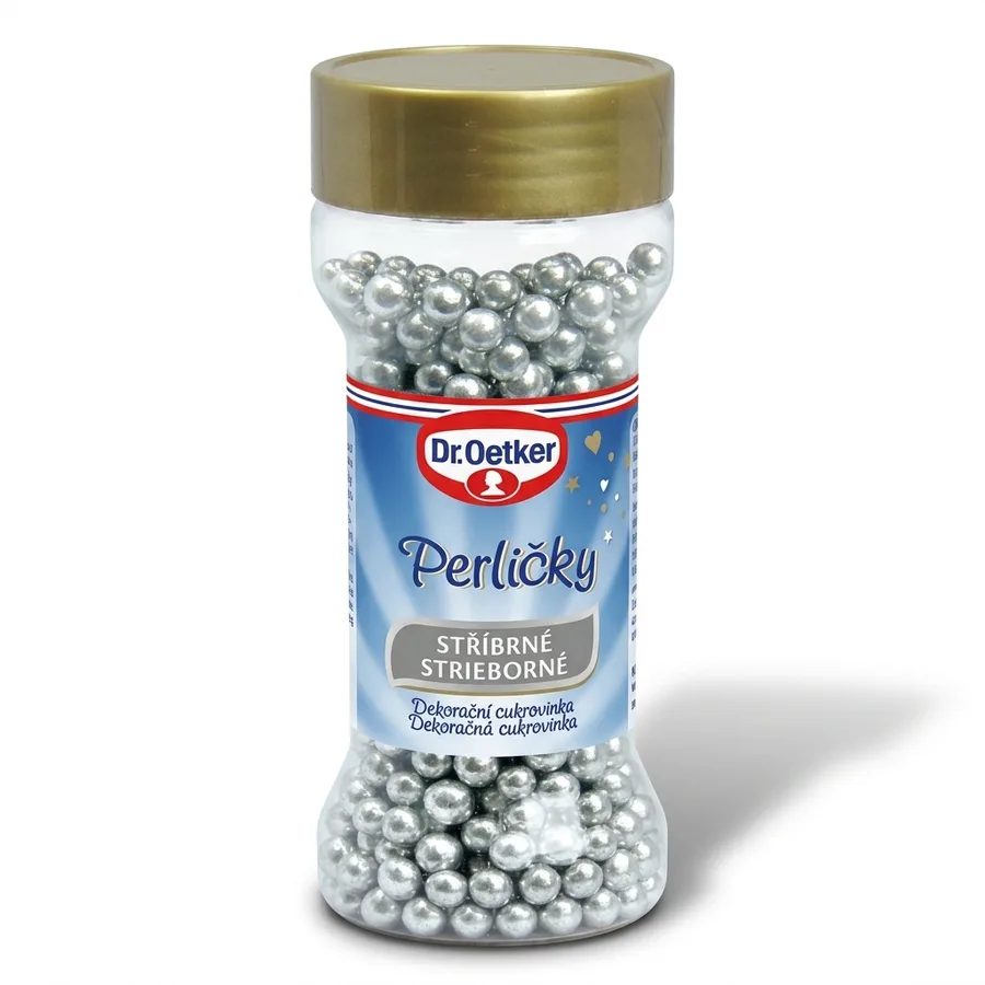 Cukrové dekorační perličky stříbrné 42 g – Dr. Oetker