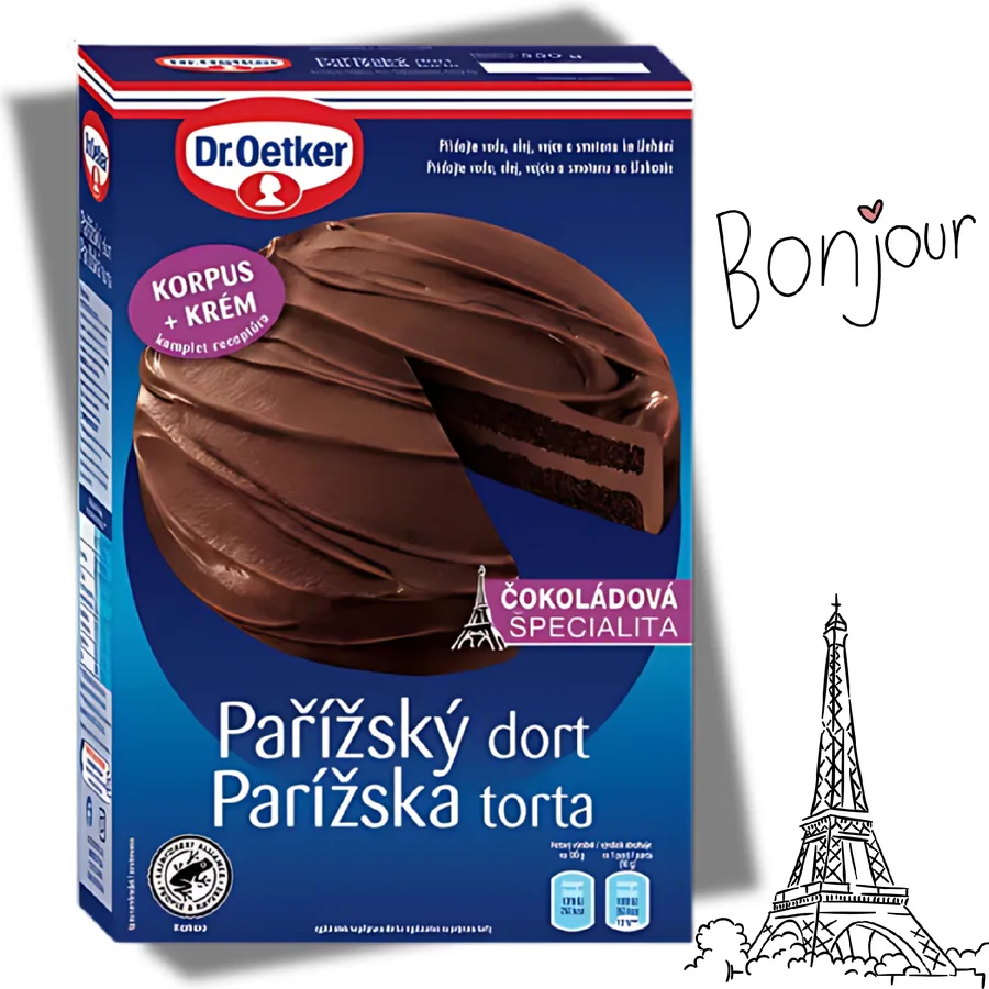 Směs na Pařížský dort s čokoládovými kousky 550 g – Dr. Oetker