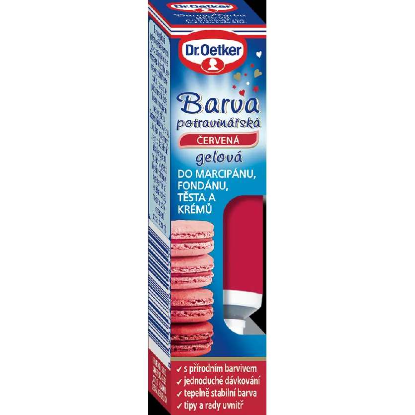 Barva gelová potravinářská červená 10 g – Dr. Oetker