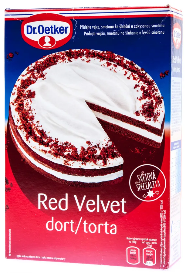 Směs na Red Velvet dort 385 g – Dr. Oetker