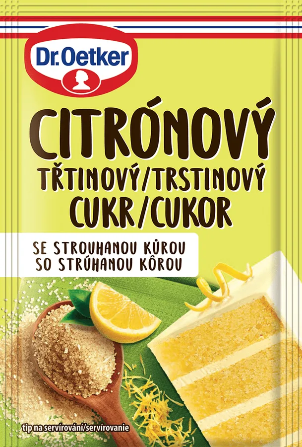 Dr. Oetker Cukr třtinový citrónový 15 g