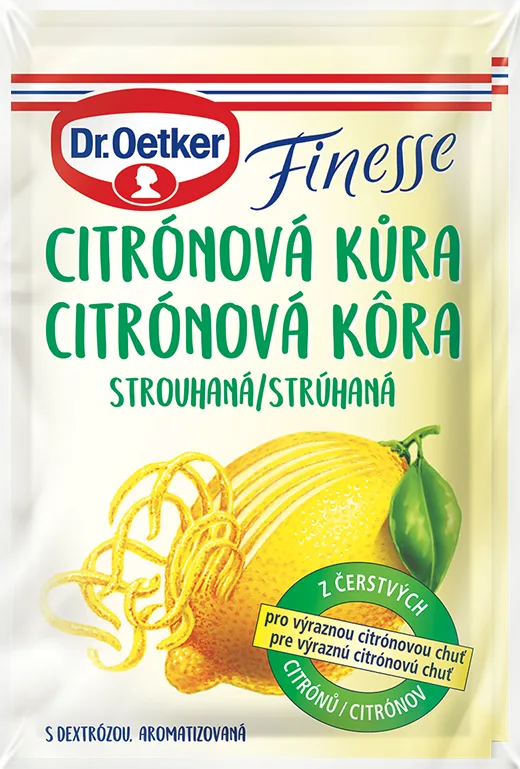 Strouhaná citrónová kůra Finesse 2 x 6 g – Dr. Oetker
