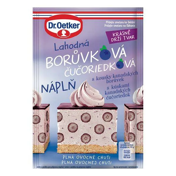 Borůvková náplň pro rychlou přípravu krému 50 g – Dr. Oetker