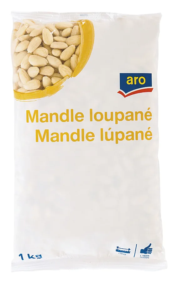 Mandle jádra loupaná blanšírovaná 1 kg – ARO