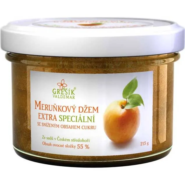 Džem meruňkový extra speciální 215 g – Grešík