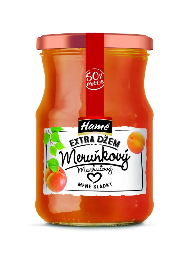 Meruňkový džem extra s 50 % ovoce 640 g – Hamé