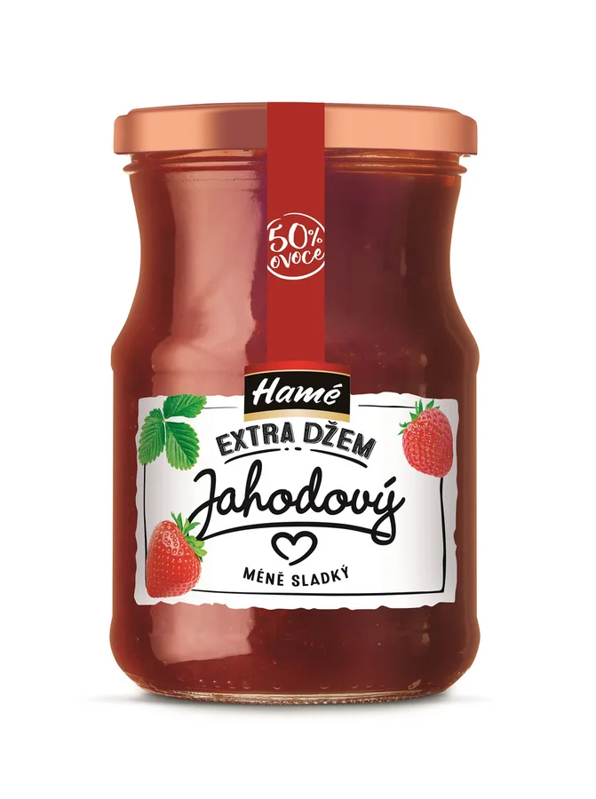 Jahodový džem extra 640 g – Hamé