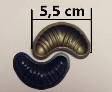 Formičky teflonové Rohlíčky 5,5 cm, 10 ks