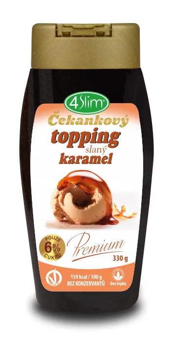 Čekankový topping slaný karamel 330 g – 4SLIM