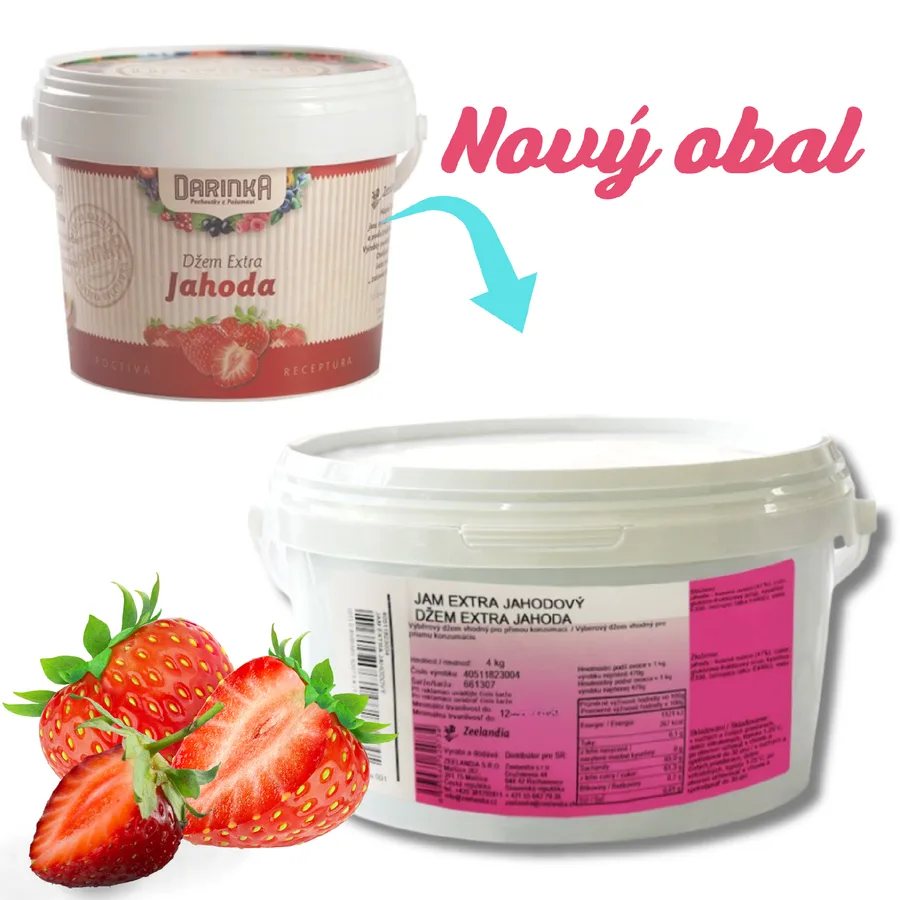 Jahoda - Darinka džem s extra podílem ovoce 4 kg