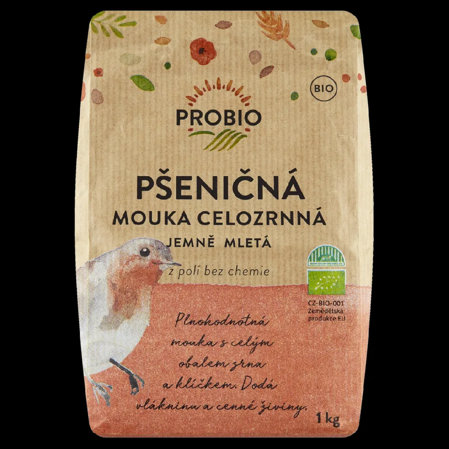 Pšeničná mouka celozrnná jemně mletá 1 kg – PRO-BIO