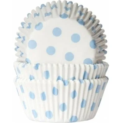 Košíčky na muffiny světle modré puntíky 50 ks – House of Marie