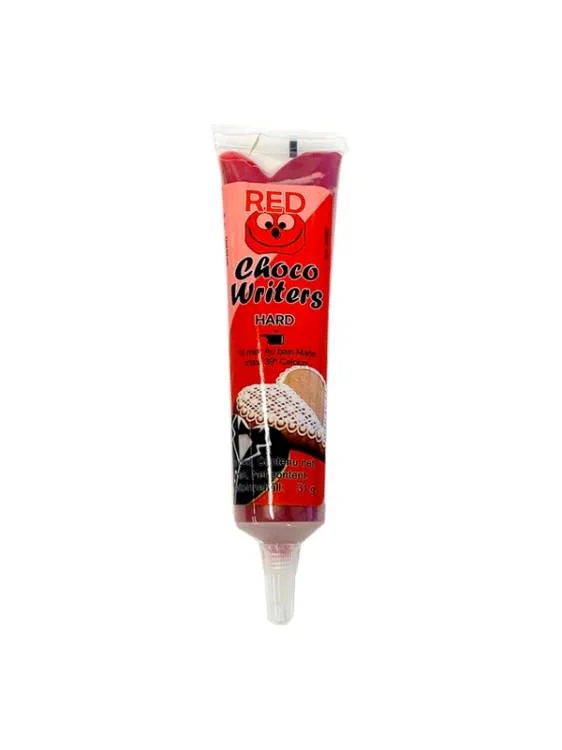 Červená čokoládová poleva v tubě na psaní 32 g – Tasty Me