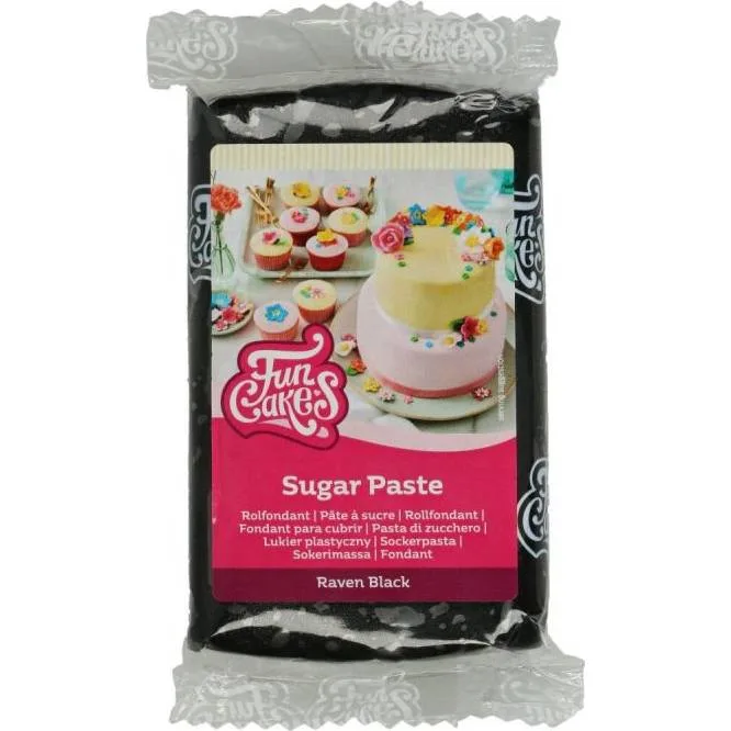 Potahovací hmota černá s vanilkovou příchutí 250 g – FunCakes