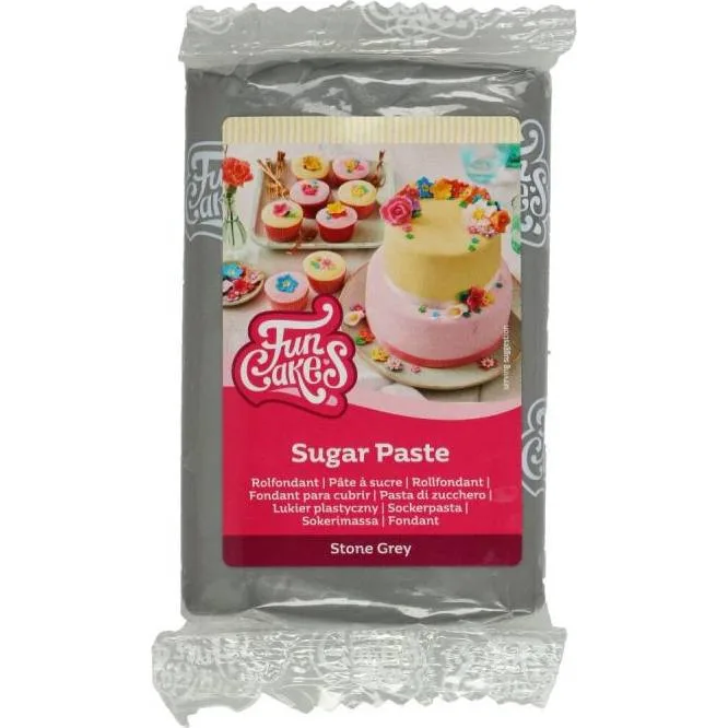 Šedá potahovací hmota s vanilkovou příchutí 250 g – FunCakes
