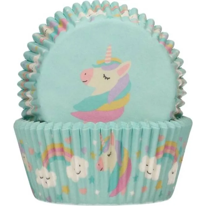 Papírové košíčky Jednorožec 5 x 3,2 cm, 48 ks – FunCakes
