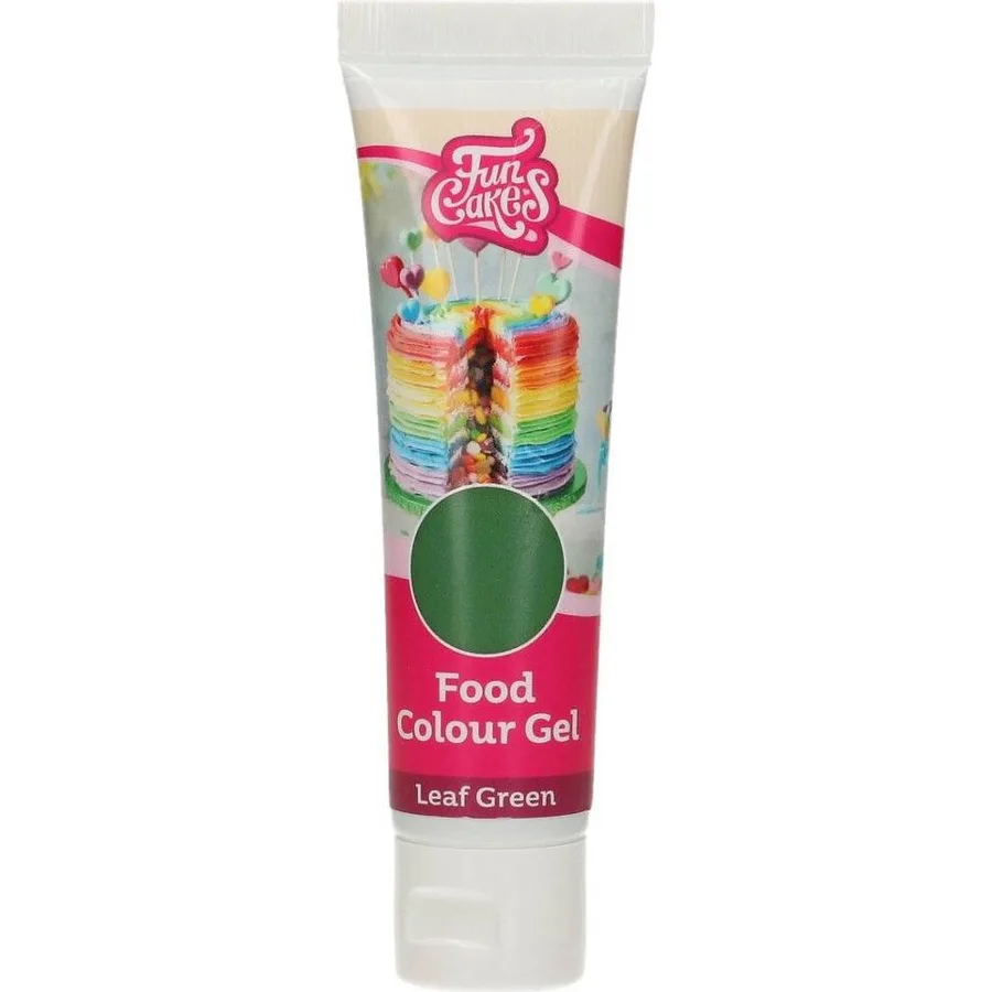 Gelová barva zelený list 30 g – FunCakes