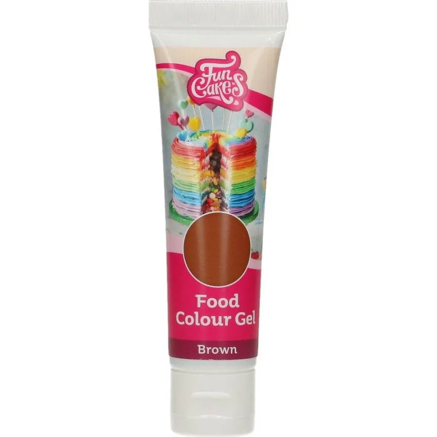 Gelová barva hnědá 30 g – FunCakes