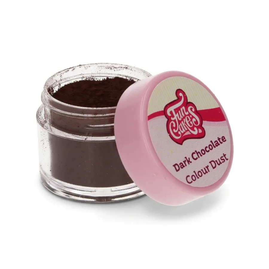 Prachová barva Dark Chocolate matná 1,5 g – FunCakes