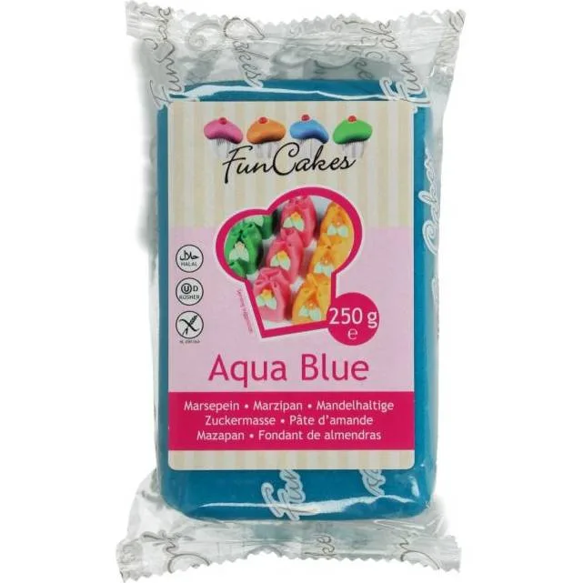 Modrý marcipán 1:5 Aqua Blue 250 g – FunCakes