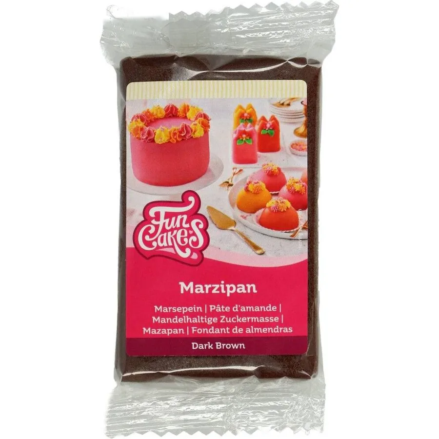 Tmavě hnědý marcipán 250 g – FunCakes