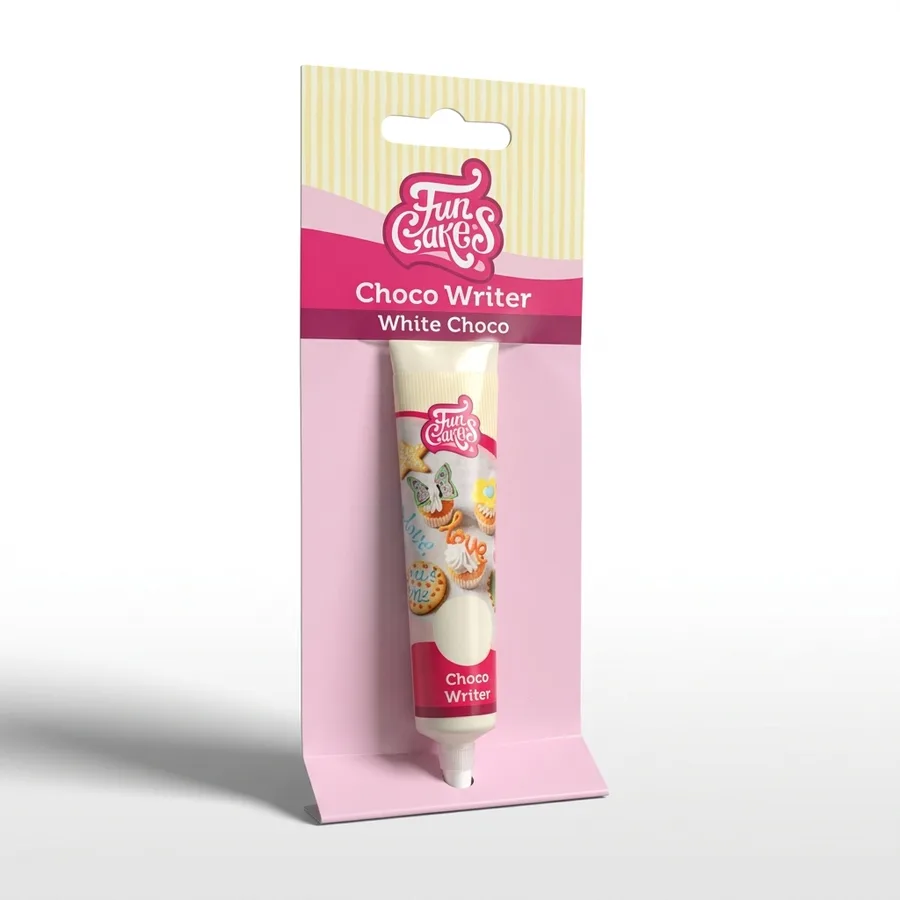 Bílá zdobicí tuba Choco Writer 25 g – FunCakes
