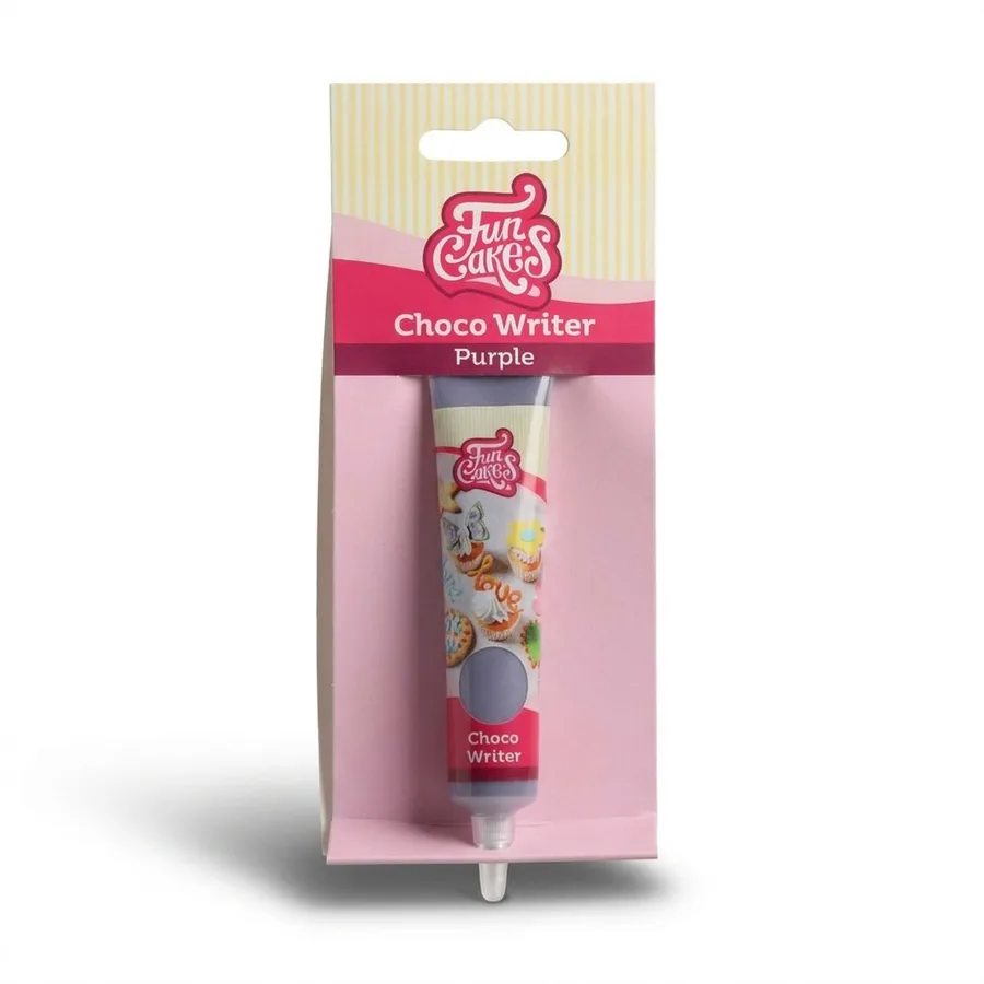 Fialová čokoládová zdobicí tuba Choco Writer 25 g – FunCakes